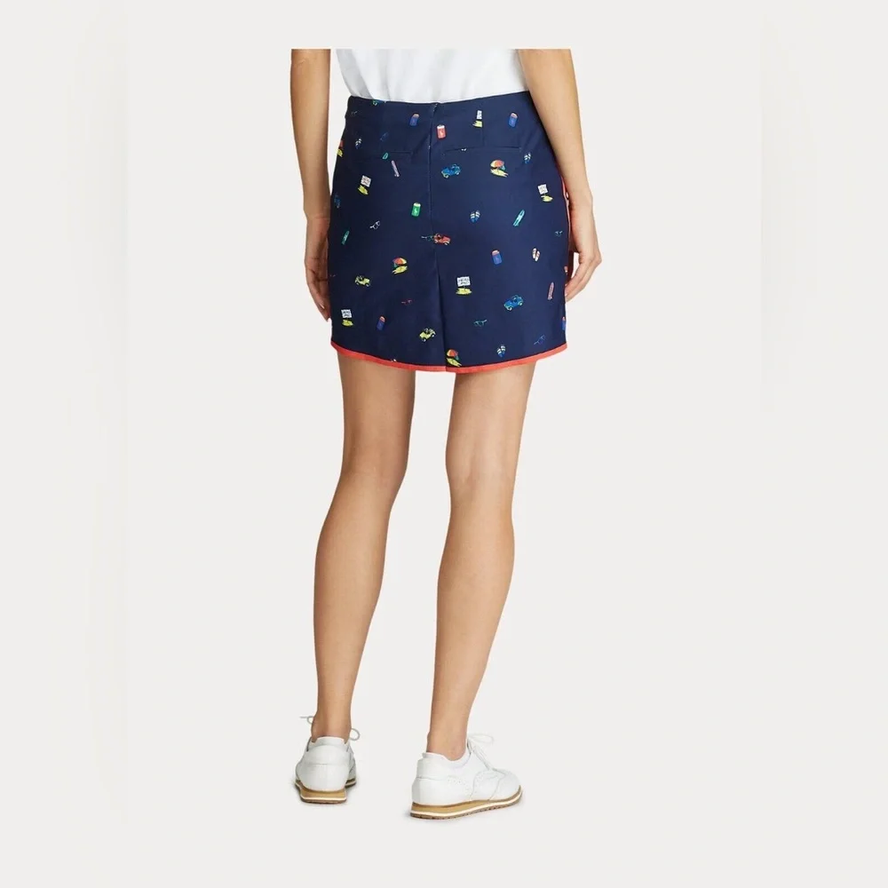 POLO RALPH LAUREN Navy BEACH-PRINT Golf‎ Tennis SKORT Size 2